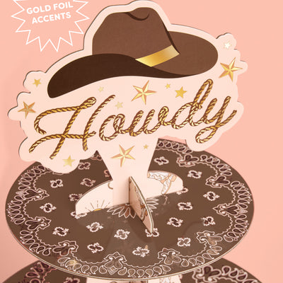 Western Cupcake Tower - 6 cardboard pieces