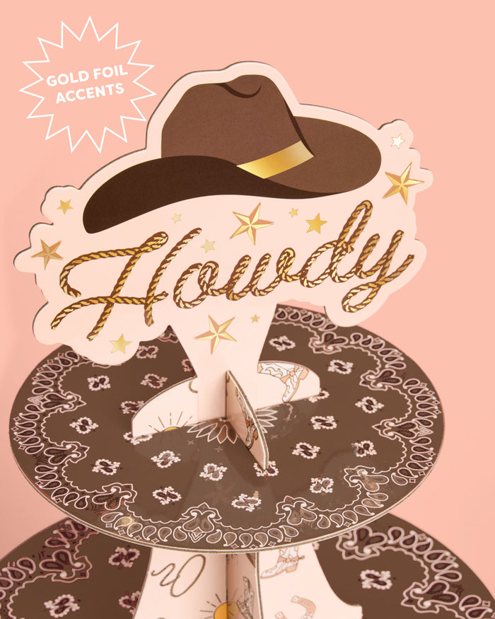 Western Cupcake Tower - 6 cardboard pieces