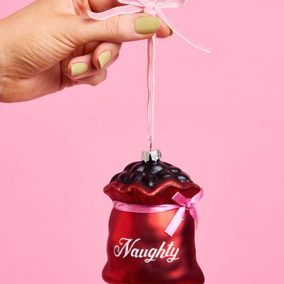 Naughty + Nice Ornament Set - 2 Christmas Ornaments