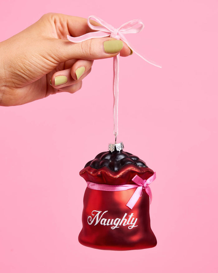 Naughty + Nice Ornament Set - 2 Christmas Ornaments