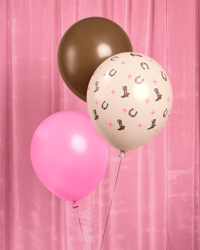 Cowgirl Balloons Set - 24 latex balloons