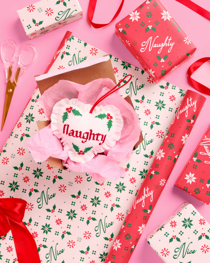 Naughty or Nice? Wrapping Paper - double sided paper roll