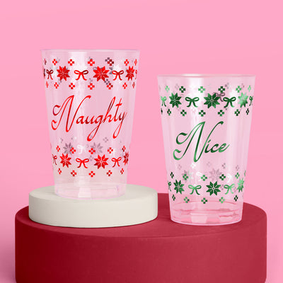 Naughty + Nice Cups - 30 plastic cups