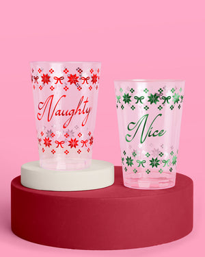 Naughty + Nice Cups - 30 plastic cups