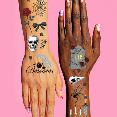 Romantic Horror Tats - 60 temporary tattoos