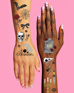 Romantic Horror Tats - 60 temporary tattoos