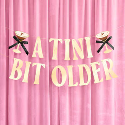 Espresso Tini Bit Older Banner - gold foil banner