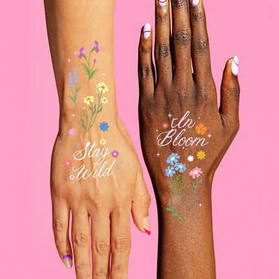 Wildflower Tats - 104 temporary tattoos