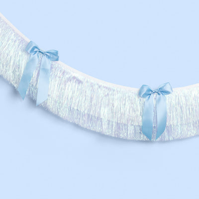 Something Blue Fringe - layered fringe + satin bows