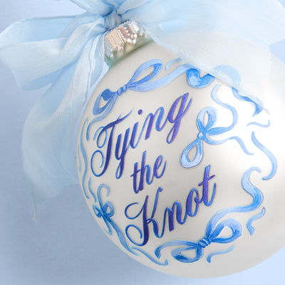 Tying the Knot Ornament - Glass Ball Ornament