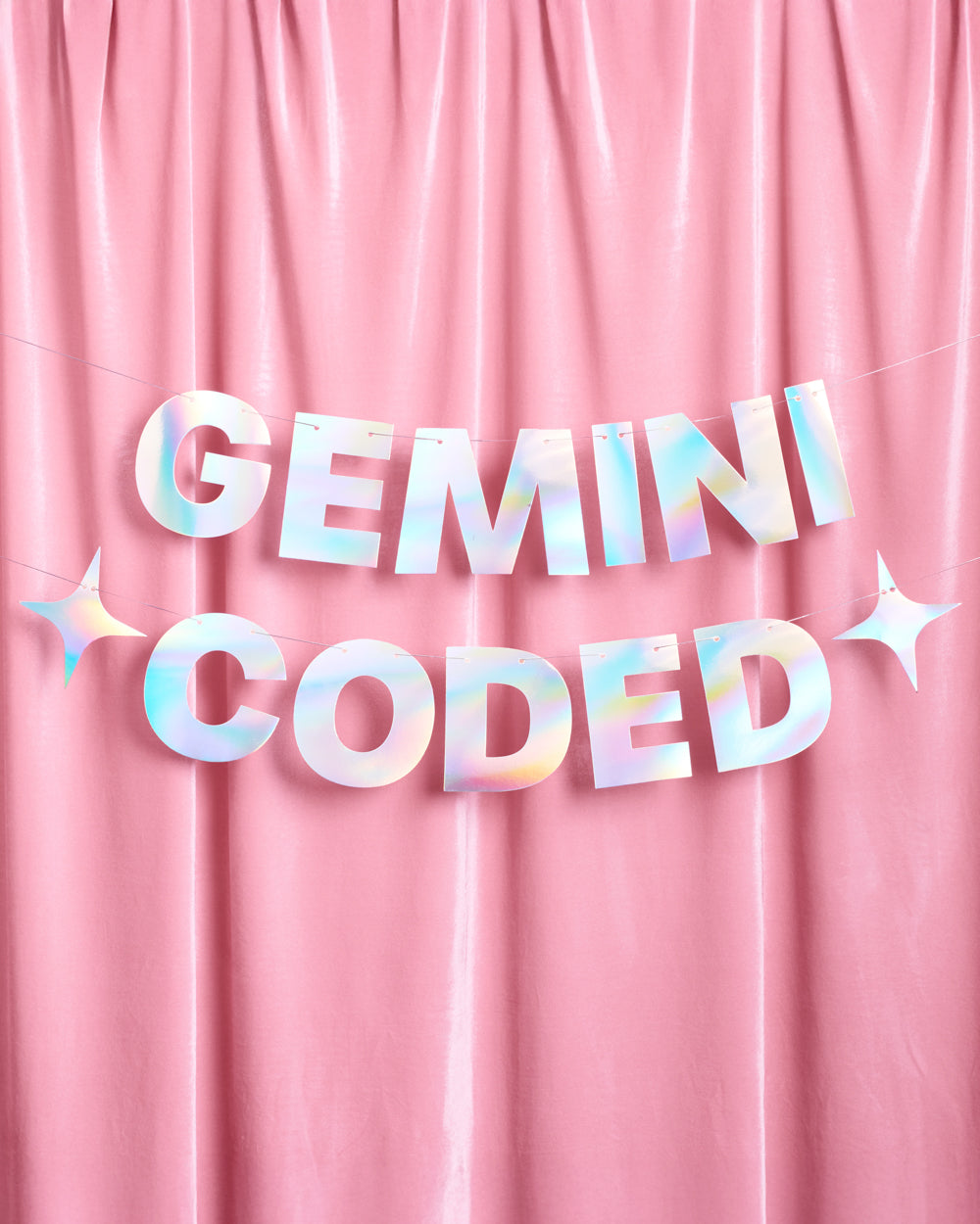 Gemini Coded Banner - iridescent foil banner