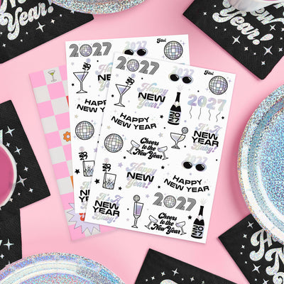 NYE 🪩Tats - 40 foil temporary tattoos