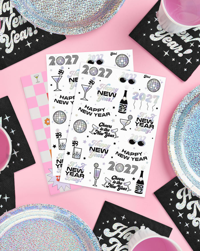 NYE 🪩Tats - 40 foil temporary tattoos