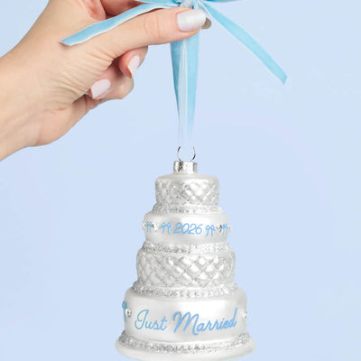 Just Married 2026 - glass ornament