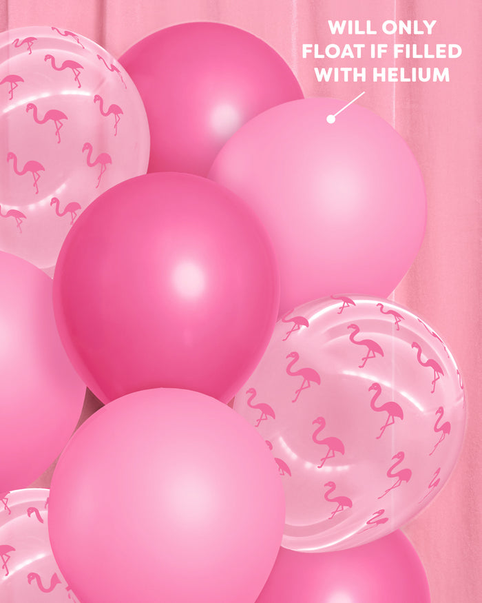 Flamingo Pink Balloons - 24 latex balloons