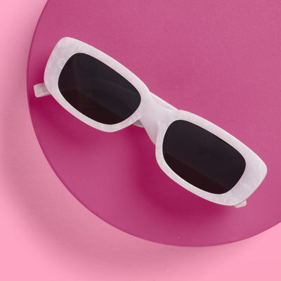 Wifey Sunnies - white marble sunglasses