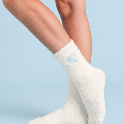 Bride Cloud Socks - fuzzy ivory socks