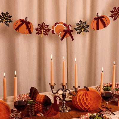 Give Thanks Harvest Banner - fall pumpkin garland