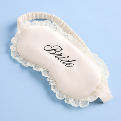 Bride Sleep Mask - embroidered satin
