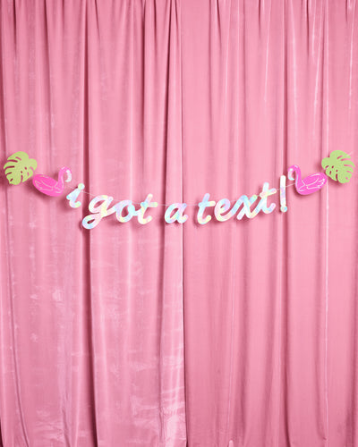 I Got A Text Banner - iridescent foil banner