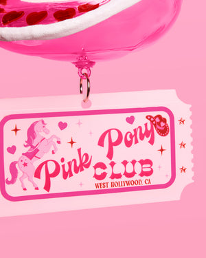 Pink Pony Club Ornament - glass ornament