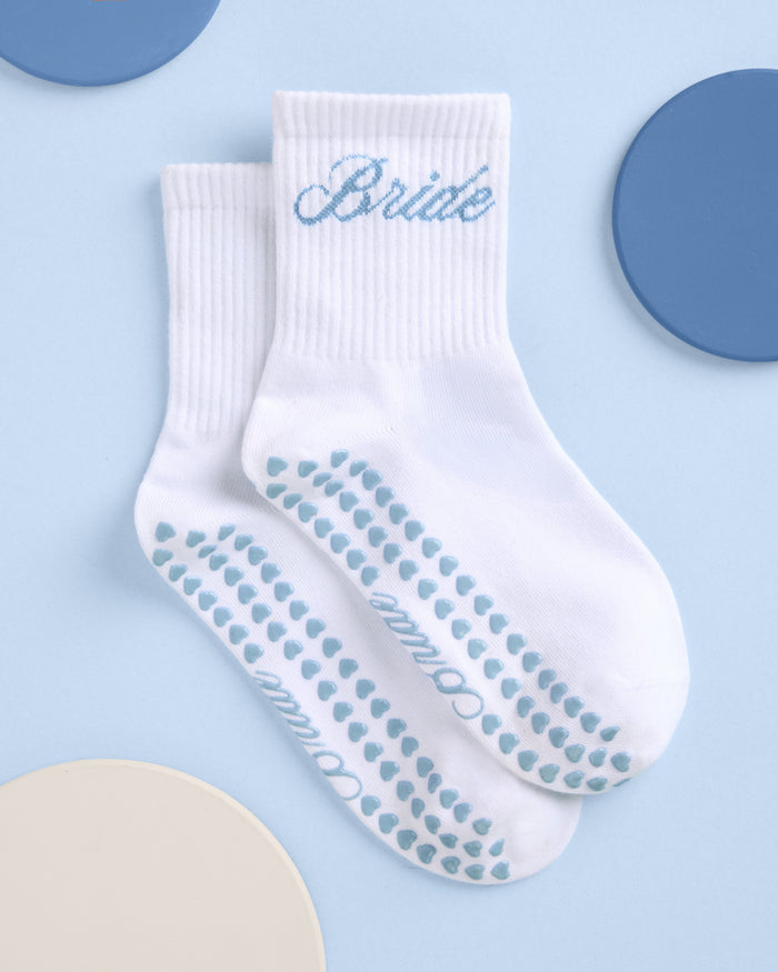 Bride Pilates Sock - grippy crew sock