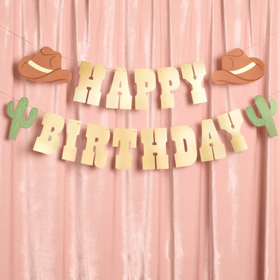 Wild Wild West Banner - gold foil banner