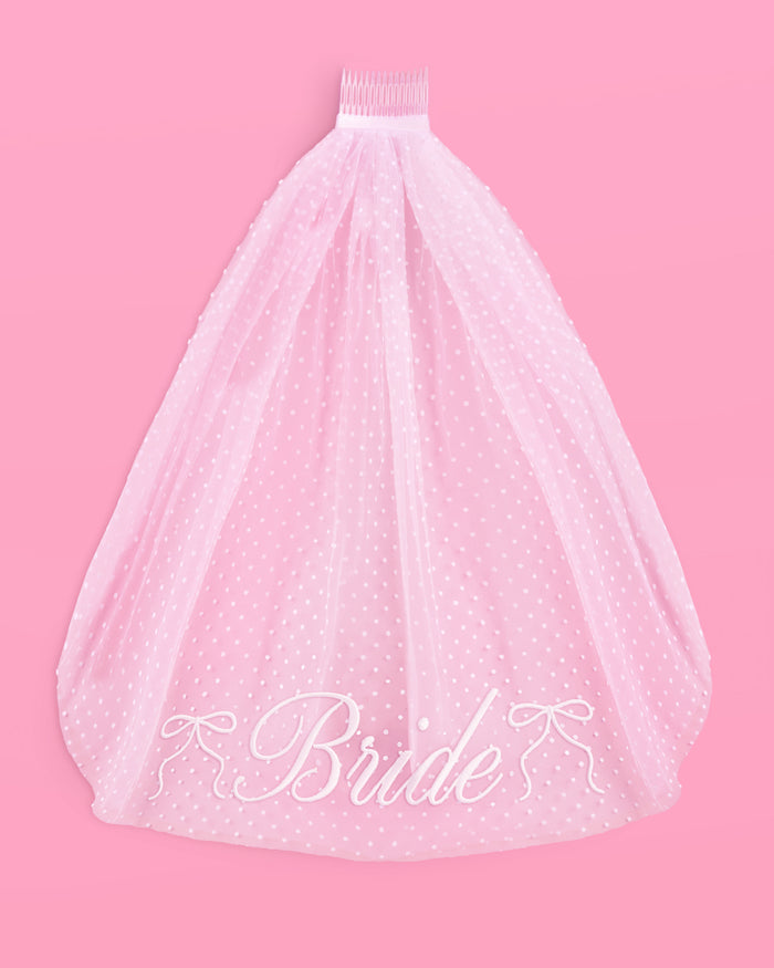 Dotted Bride Veil - embroidered bridal veil