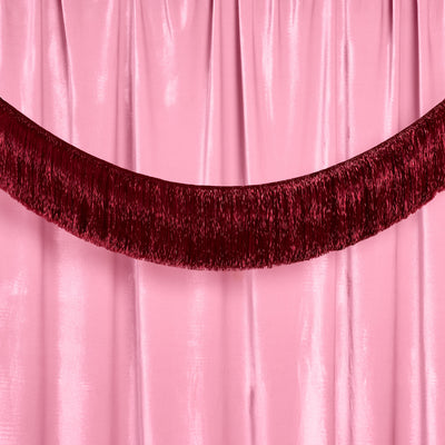 Merlot Fringe - maroon fringe banner