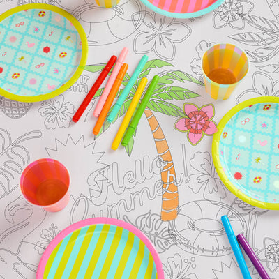 Pool Party Tablecloth - paper coloring tablecloth