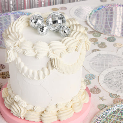 It's Disco, Baby! Topper - 4 disco ball cake toppers