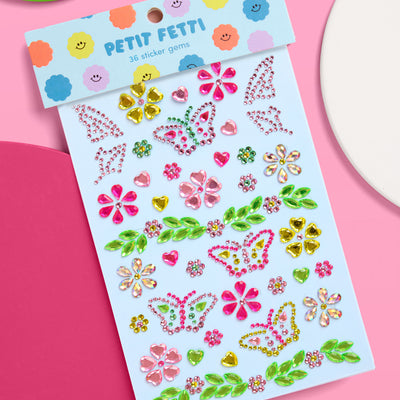 Butterfly Gem Set - 36 adhesive face gems