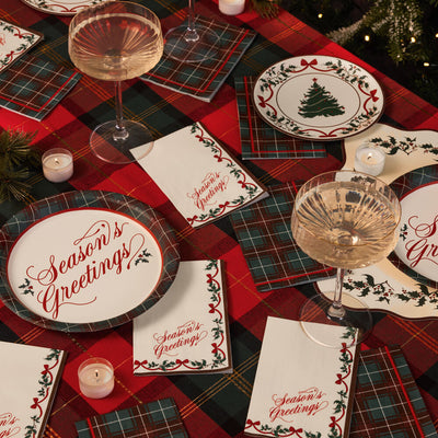 Season's Greetings Napkins - 24 Paper Napkins