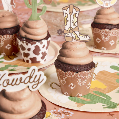 Saddle Up Cupcake Set - 24 liners + toppers