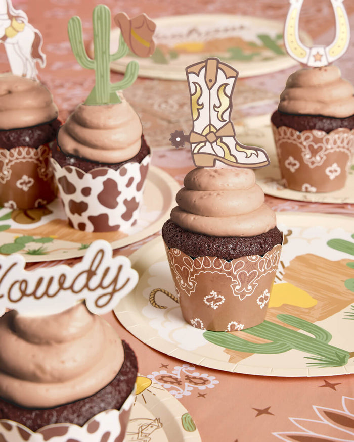 Saddle Up Cupcake Set - 24 liners + toppers