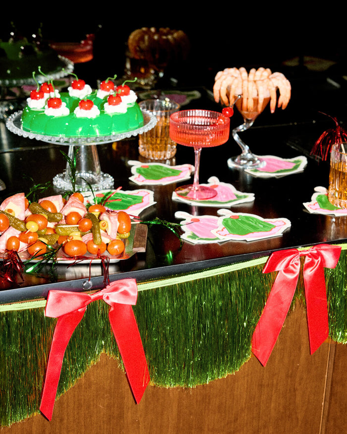 Holiday Bow Fringe Banner - festive garland