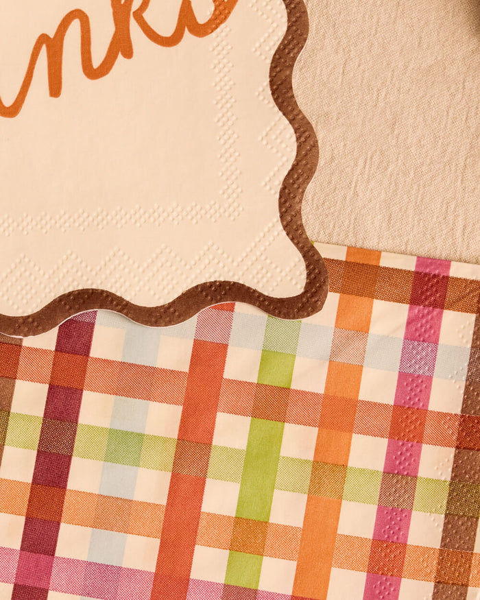 Give Thanks Napkins - fall cocktail napkins