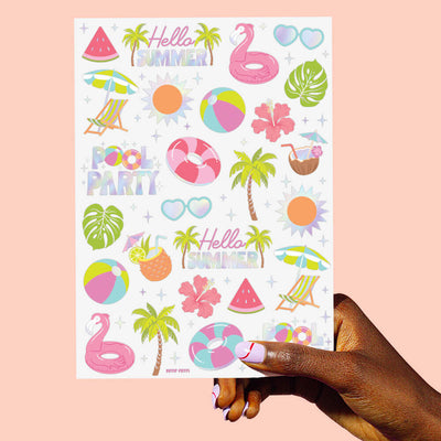 Pool Party Tats - 68 temporary tattoos