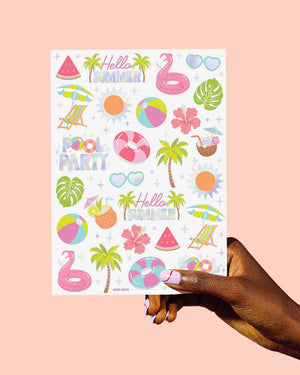 Pool Party Tats - 68 temporary tattoos