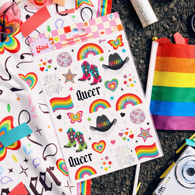 Gay Icon Tats - 52 temporary tattoos