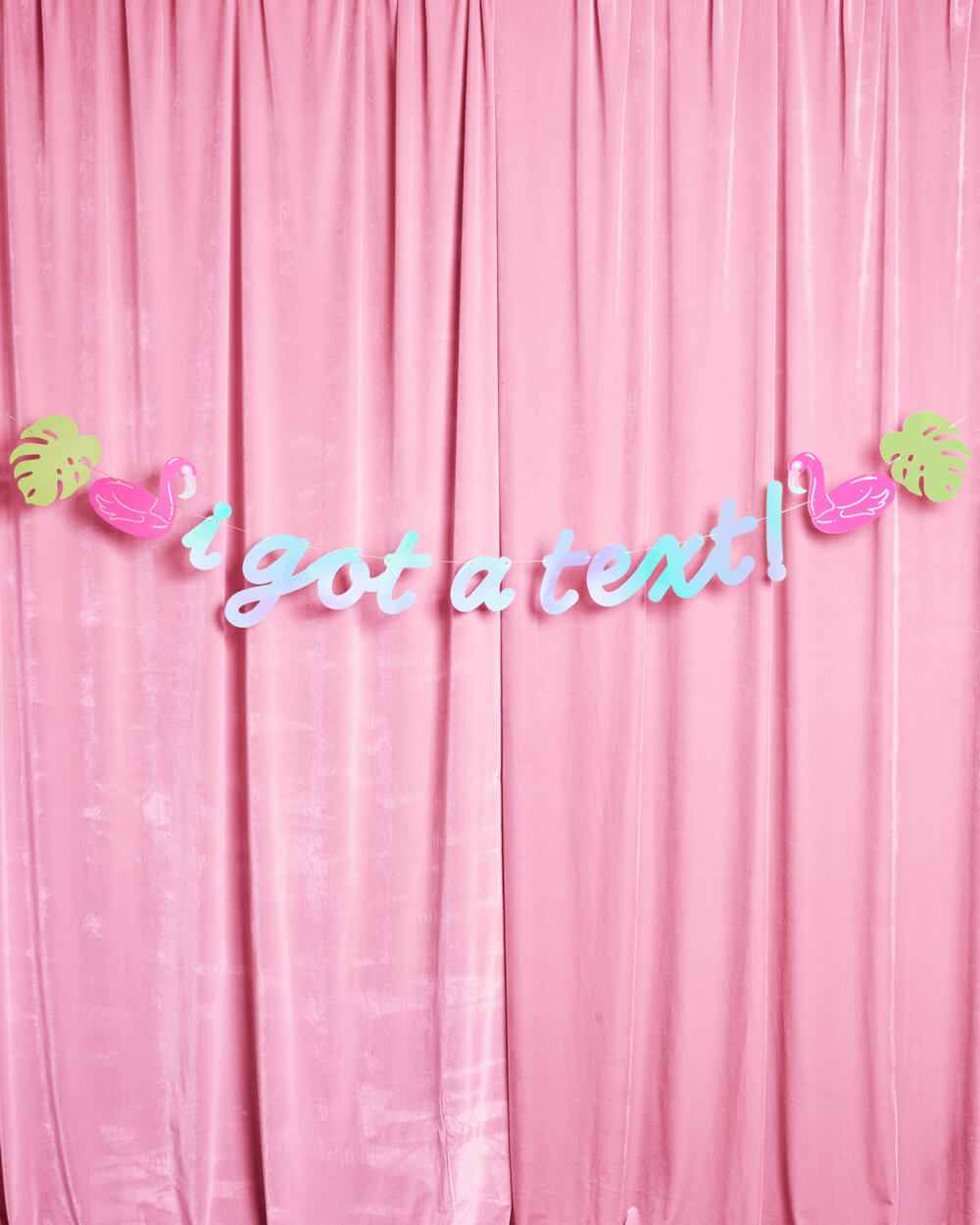 I Got A Text Banner - iridescent foil banner