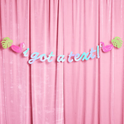 I Got A Text Banner - iridescent foil banner