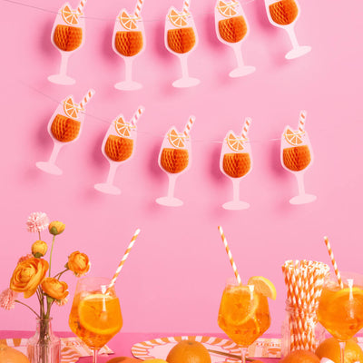 Spritz Accordion Banner - orange party banner