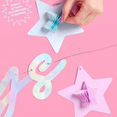 No Boys Allowed Banner - iridescent foil banner