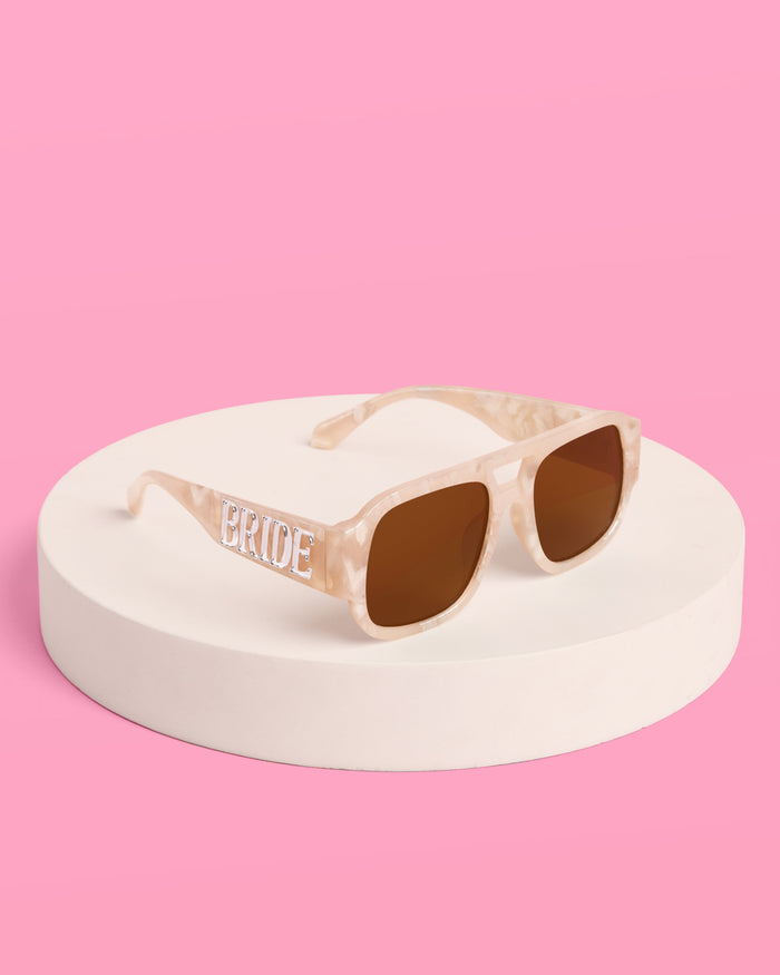 Bride Aviator Sunnies - neutral tortoise sunglasses