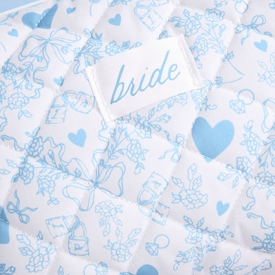 Something Blue Bag - quilted cosmetic bag