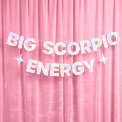 Big Scorpio Energy Banner - iridescent foil banner