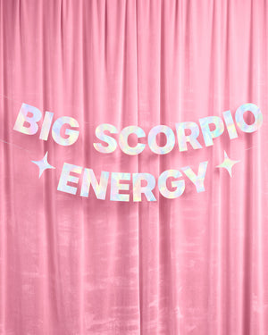 Big Scorpio Energy Banner - iridescent foil banner