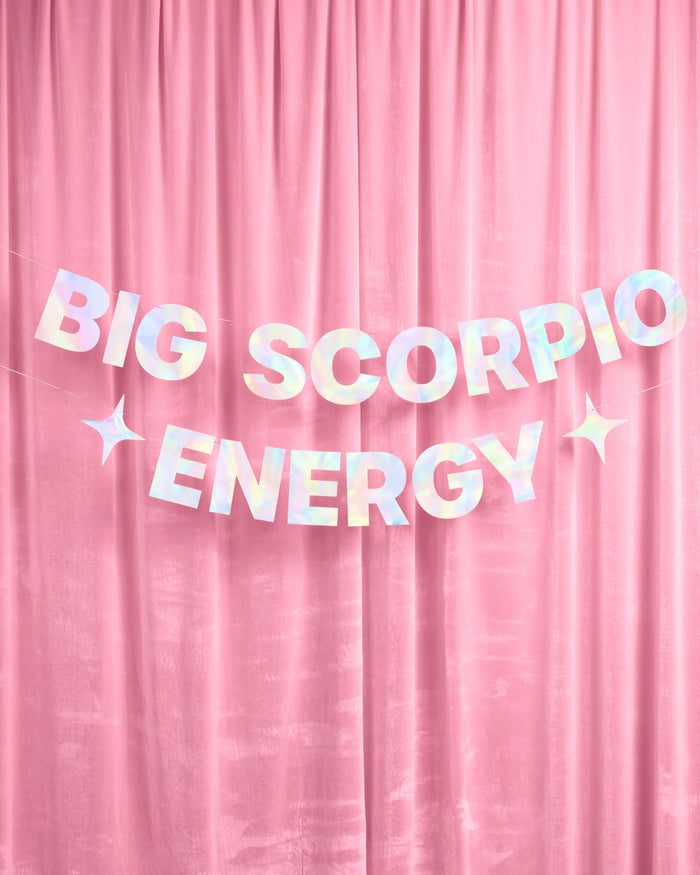 Big Scorpio Energy Banner - iridescent foil banner
