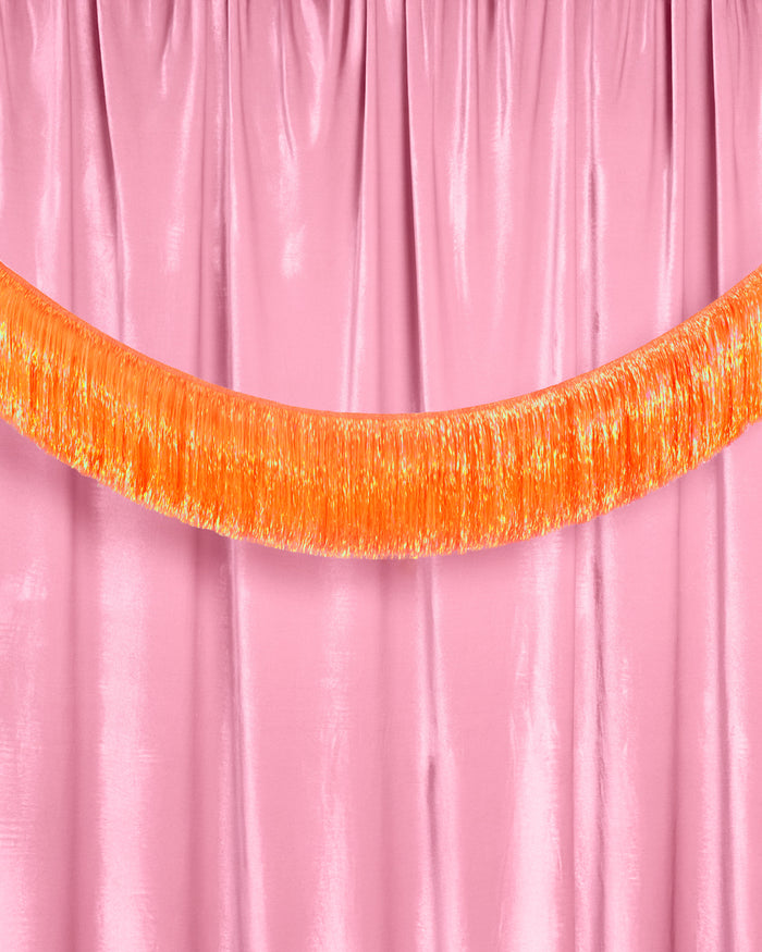 Orange Fringe Banner - iridescent banner